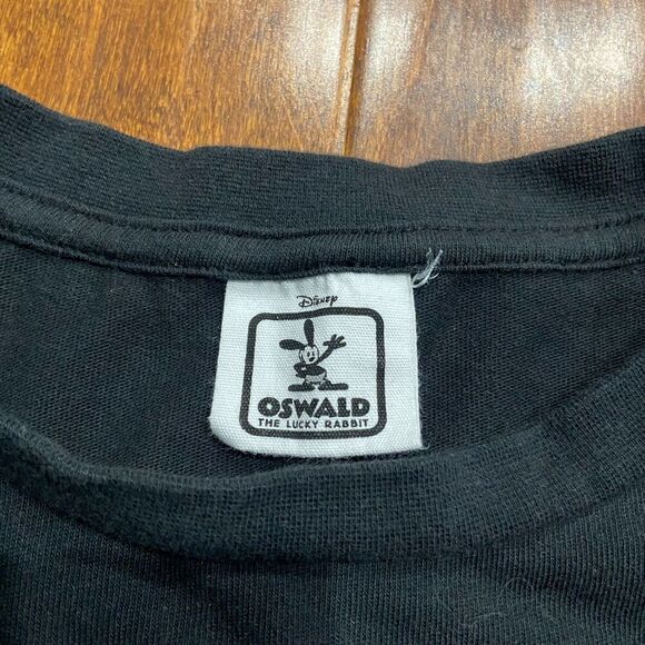 Disney 100 Anniversary Oswald The Lucky Rabbit Black Graphic Tee Men's Size XL - Picture 6 of 9